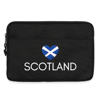 Herz mit schottischer Flagge, schottischer Stolz - Laptoptasche 13" - Schwarz - Vorne