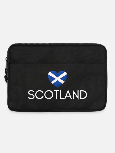 Herz mit schottischer Flagge, schottischer Stolz - Laptoptasche 13" - Schwarz