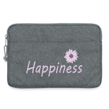 Bonheur - Sacoche pour ordinateur portable 13 pouces - gris chiné - Devant