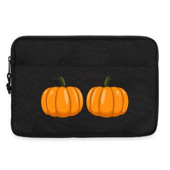 Citrouille Seins Drôle Halloween Costume - Sacoche pour ordinateur portable 13 pouces - noir - Devant