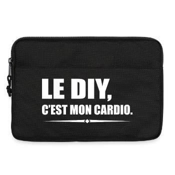 Le DIY c’est mon cardio version bricoleur - Sacoche pour ordinateur portable 13 pouces - noir - Devant