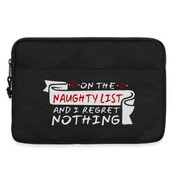 On the naughty list and regret nothing XMas Spruch - Laptop bag 13" - black - Front