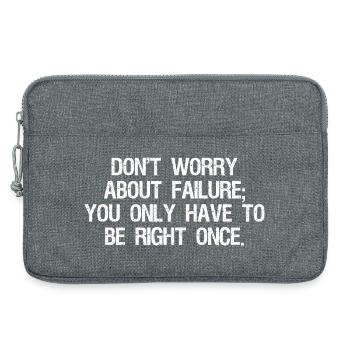 don't worry about failure you only have to be  - Sacoche pour ordinateur portable 13 pouces - gris chiné - Devant