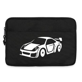 Silhouette de voiture de sport – Tuning Race Design - Sacoche pour ordinateur portable 13 pouces - noir - Devant