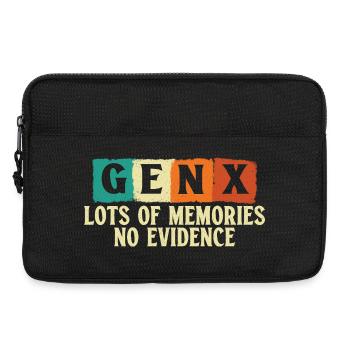 Gen X Memories No Evidence Funny Vintage Humor - Laptop bag 13" - black - Front