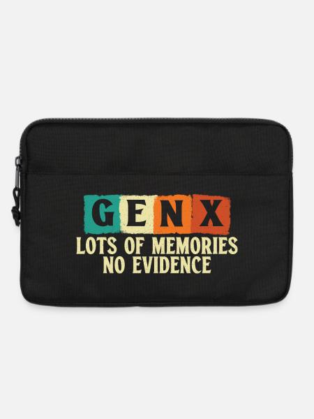 Gen X Memories No Evidence Lustiger Vintage-Humor - Laptoptasche 13" - Schwarz