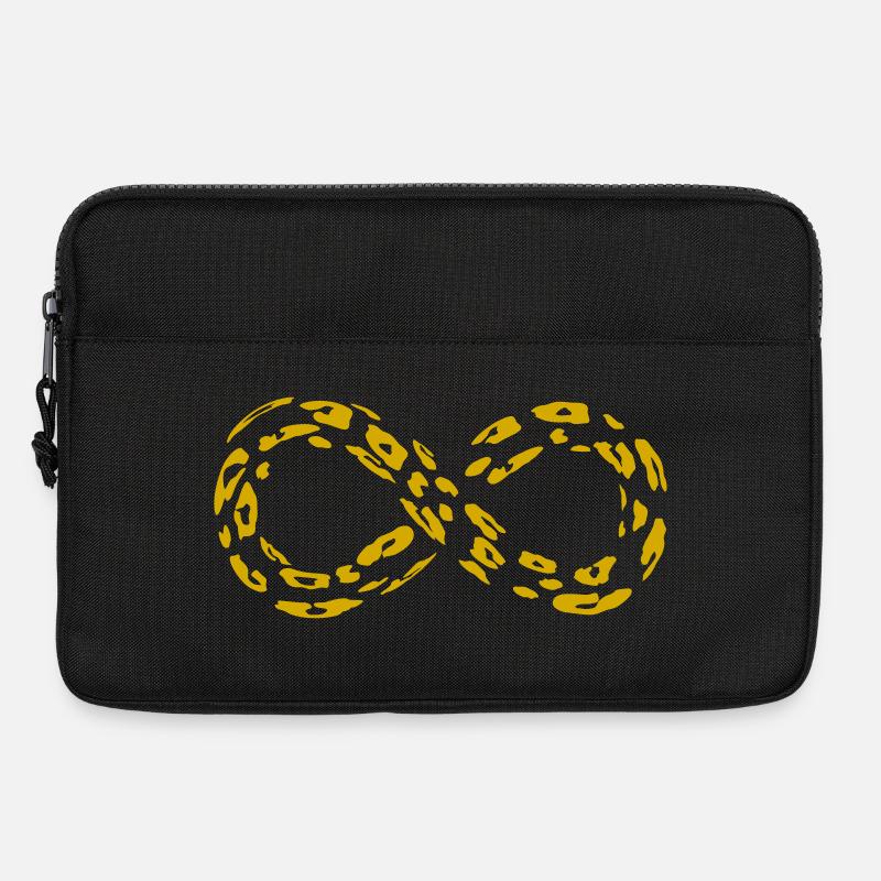 Leopard Infinity Loop (alternativ) - Laptoptasche 13" - Schwarz