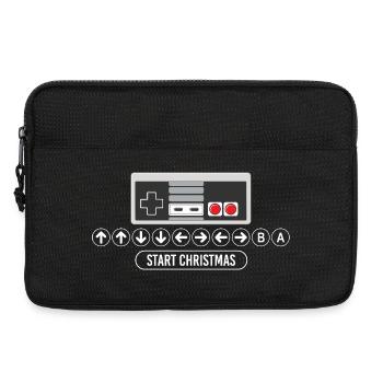 Cheat Code Start Christmas Gaming Gamer Video Game - Laptop bag 13" - black - Front