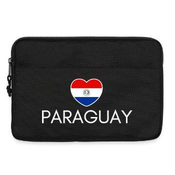 Heart with Paraguay flag, I love Paraguay - Laptop bag 13" - black - Front
