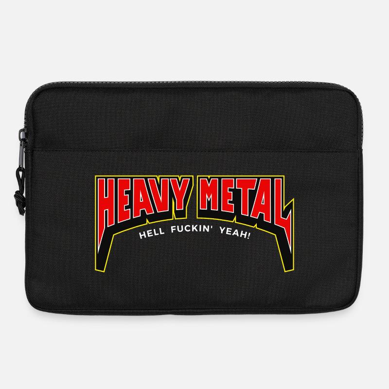 Heavy Metal Hell Yeah 3D Logo Banner - Laptop bag 13" - black