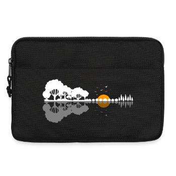 Guitare Nature Forêt Arbres Réflexion Musique Cadeau - Sacoche pour ordinateur portable 13 pouces - noir - Devant