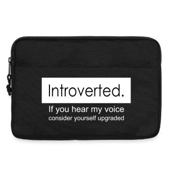 introverti - Sacoche pour ordinateur portable 13 pouces - noir - Devant