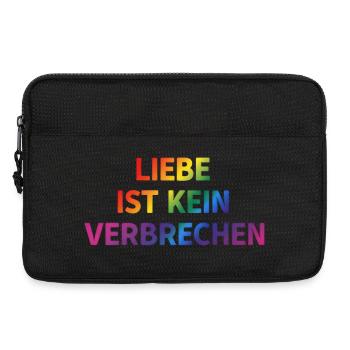 Liebe ist kein Verbrechen – Klare Botschaft - Laptoptasche 13" - Schwarz - Vorne