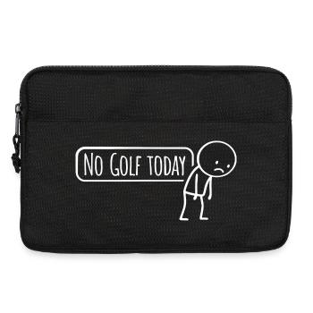 No Golf Today – Lustiger Golf Spruch für  Golfer - Laptoptasche 13" - Schwarz - Vorne