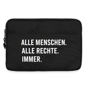 All people. All rights reserved. Always. - Laptop bag 13" - black - Front