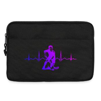 Clear floorball motif for every day - Laptop bag 13" - black - Front
