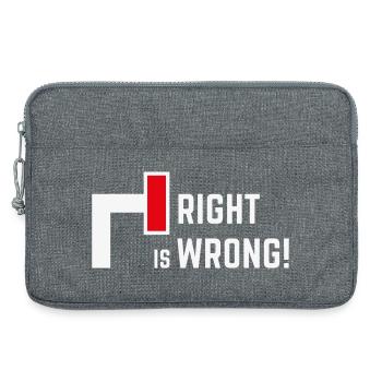Right Is Wrong! Against Right & Right Parties V1 - Laptop bag 13" - heather grey - Front