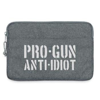 Pro-Waffen, Anti-Idiot - Laptoptasche 13" - Grau meliert - Vorne
