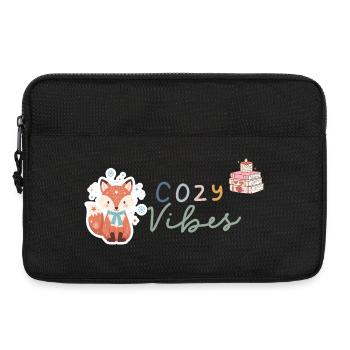 Cozy Vibes - Laptoptasche 13" - Schwarz - Vorne