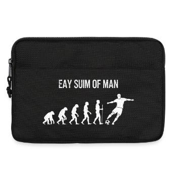 Fußball Evolution - Retro Soccer Spieler Design - Laptoptasche 13" - Schwarz - Vorne