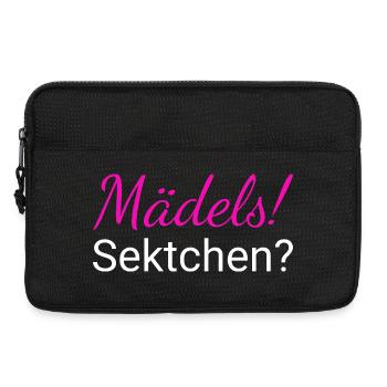 Mädels Sektchen Sekt Sektparty - Laptoptasche 13" - Schwarz - Vorne
