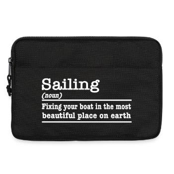 Segeln lustiger Spruch für Segler - Laptoptasche 13" - Schwarz - Vorne