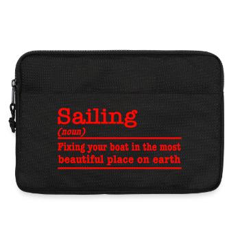 Segeln lustiger Spruch für Segler - Laptoptasche 13" - Schwarz - Vorne