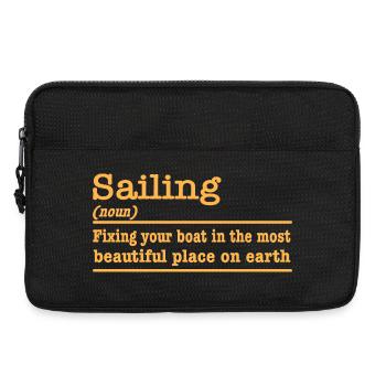 Segeln lustiger Spruch für Segler - Laptoptasche 13" - Schwarz - Vorne
