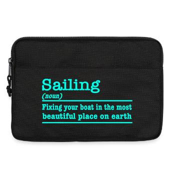 Segeln lustiger Spruch für Segler - Laptoptasche 13" - Schwarz - Vorne