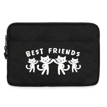 Meilleurs amis chats - Sacoche pour ordinateur portable 13 pouces - noir - Devant