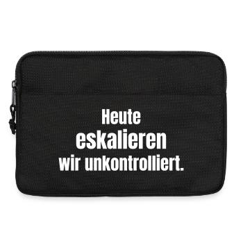 Heute eskalieren Unkontrolliert - Laptoptasche 13" - Schwarz - Vorne