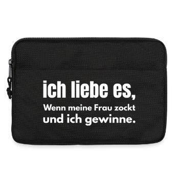 Ich liebe es, wenn meine Frau zockt – Gamer Ehe - Laptoptasche 13" - Schwarz - Vorne