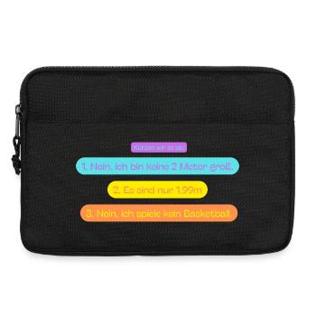1,99m Fragen - Laptoptasche 13" - Schwarz - Vorne