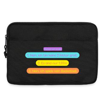 1,97m Fragen - Laptoptasche 13" - Schwarz - Vorne