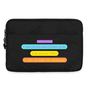 1,96m Fragen - Laptoptasche 13" - Schwarz - Vorne