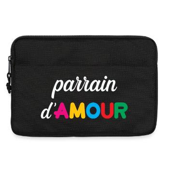 Pate der Liebe – Familien-Zärtlichkeit-Geschenk-Taufe - Laptoptasche 13" - Schwarz - Vorne