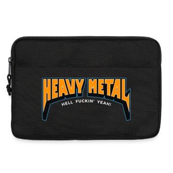 Logo texte Heavy Metal Hell yes - Sacoche pour ordinateur portable 13 pouces - noir - Devant
