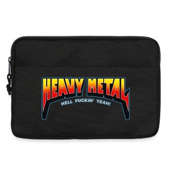 Logo texte Heavy Metal Hell yes - Sacoche pour ordinateur portable 13 pouces - noir - Devant