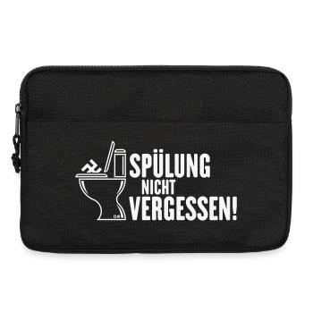 Don't forget to rinse! (Against Right / White) - Laptop bag 13" - black - Front