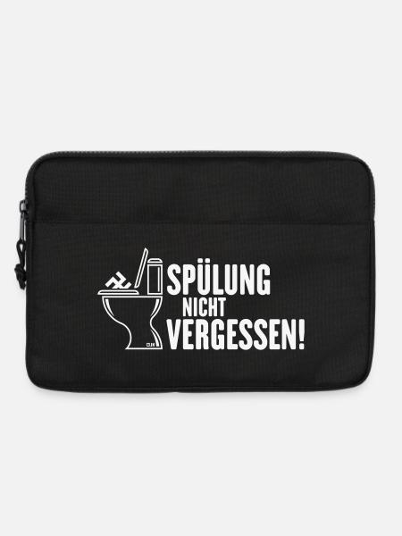 Spülung Nicht Vergessen! (Gegen Rechts / White) - Laptoptasche 13" - Schwarz