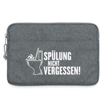 Don't forget to rinse! (Against Right / White) - Laptop bag 13" - heather grey - Front