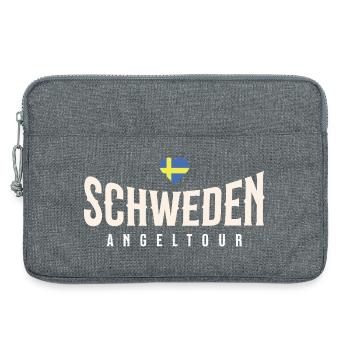 Schweden Angeltour - Laptoptasche 13" - Grau meliert - Vorne