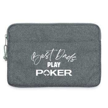 T-shirt poker - best dads play poker  - Sacoche pour ordinateur portable 13 pouces - gris chiné - Devant