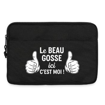 Le Beau Gosse Ici C'est Moi ! Phrase Humour Unique - Sacoche pour ordinateur portable 13 pouces - noir - Devant