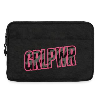 GRL PWR Lettering Pink Camouflage JDM Sticker - Laptop bag 13" - black - Front
