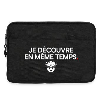 ENTDECKEN SIE GLEICHZEITIG | Bürohumor - Laptoptasche 13" - Schwarz - Vorne