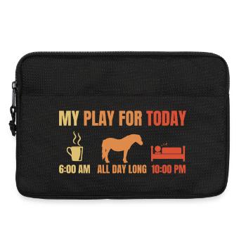 Coffee Horses Sleeping - Laptop bag 13" - black - Front