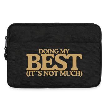 Doing my best Funny Retro Saying Design - Laptop bag 13" - black - Front