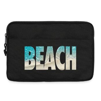 Tropical BEACH Ocean Text Vibe - Laptop bag 13" - black - Front