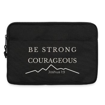Sei stark und mutig | Josua 1,9 - Laptoptasche 13" - Schwarz - Vorne